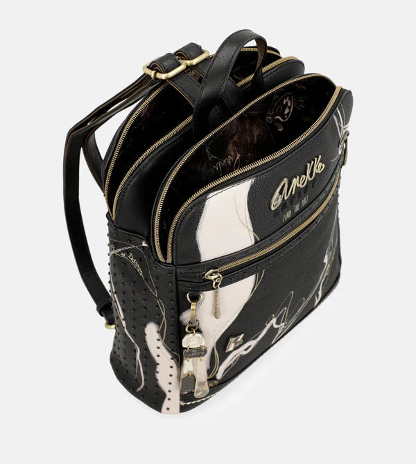 Zaino Donna In Ecopelle Beige - Con Zip E Tasche Interne, Taglia Unica