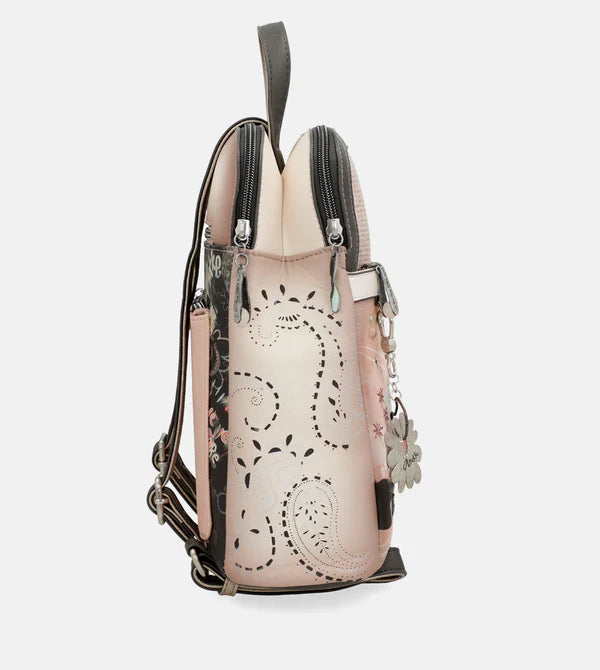 ANEKKE Mochila de Duplo Compartimento Peace & Love 38825-073 Rosa