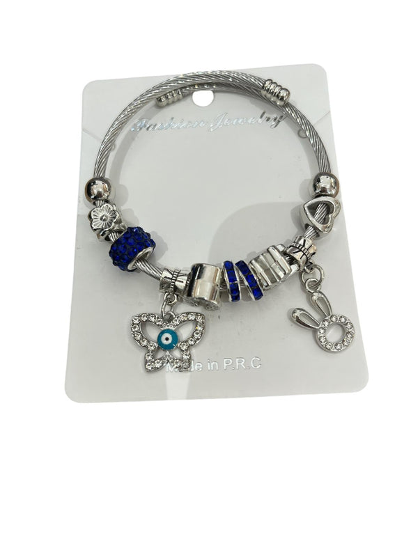 BRACCIALE CON CIONDOLI BLU DONNA