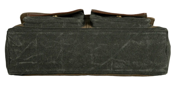 Borsa/cartella in tela riciclata 2 tasche frontali e una tasca posteriore con zip