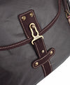 Borsa marrone con borchie realizzata a mano in cotone e vera pelle, con tracolla freeshipping - Vico Langella