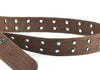 Cintura marrone con doppio occhiello, in tela di cotone con fibbia metallica freeshipping - Vico Langella