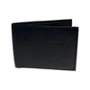 Portafoglio a libro sottile in pelle di colore nero con 4 scomparti per le carte freeshipping - Vico Langella